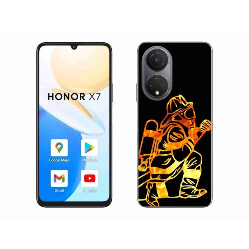 Gélový kryt mmCase na mobil Honor X7 - hasič 1