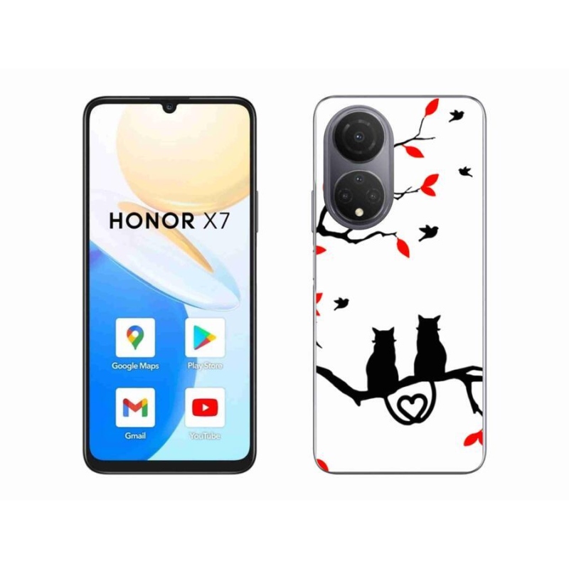 Gélový kryt mmCase na mobil Honor X7 - mačacia láska