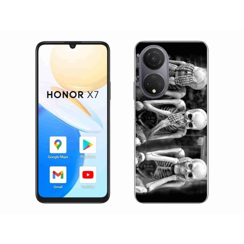 Gélový kryt mmCase na mobil Honor X7 - kostlivci