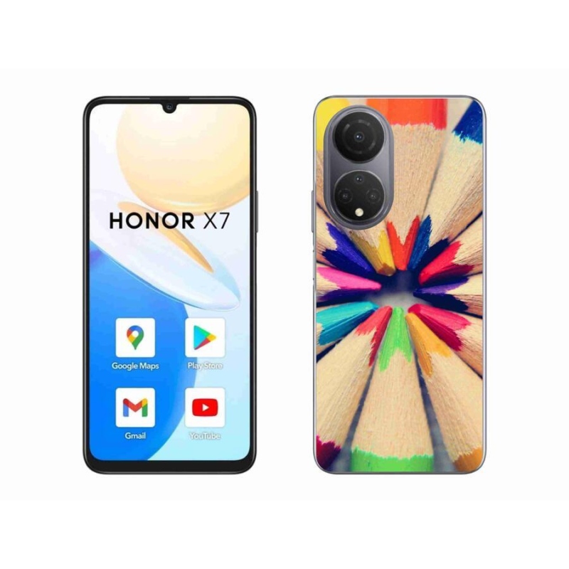 Gélový kryt mmCase na mobil Honor X7 - pastelky