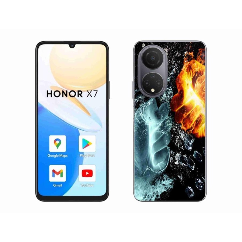 Gélový kryt mmCase na mobil Honor X7 - voda a oheň