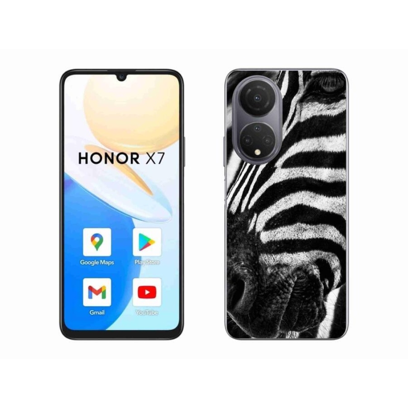 Gélový kryt mmCase na mobil Honor X7 - zebra