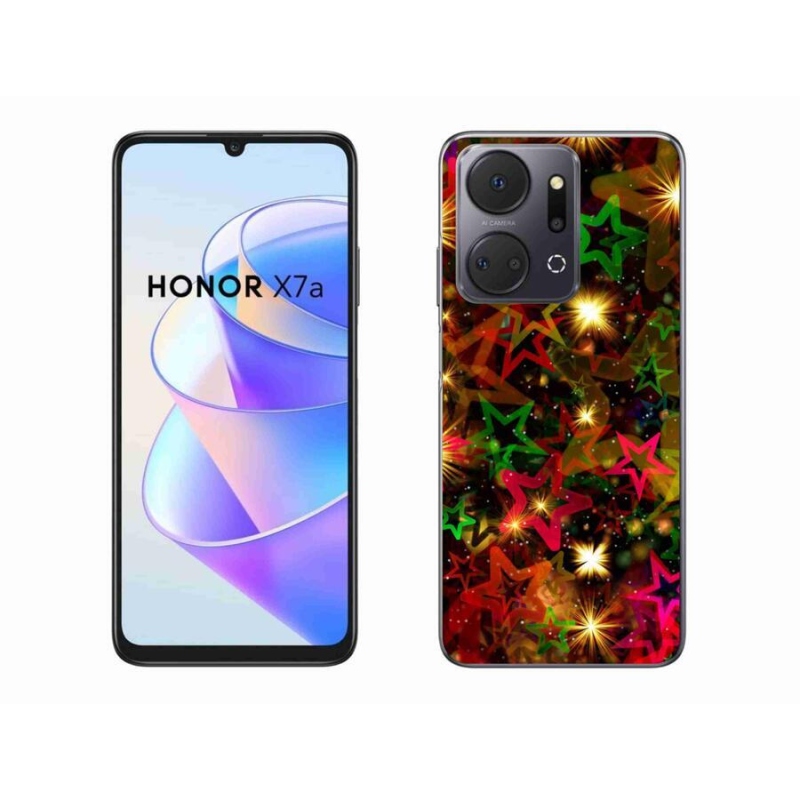 Gélový kryt mmCase na mobil Honor X7a - farebné hviezdičky