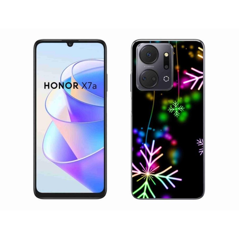 Gélový kryt mmCase na mobil Honor X7a - farebné vločky