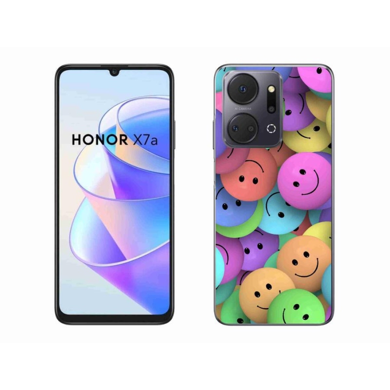 Gélový kryt mmCase na mobil Honor X7a - farební smajlíci