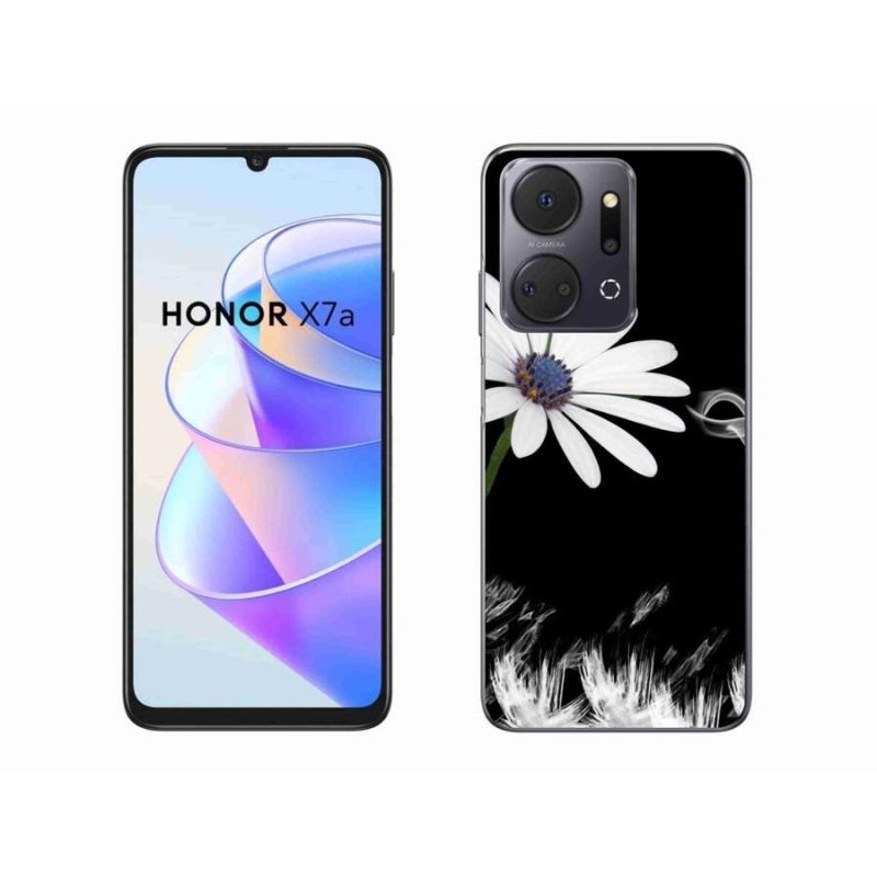 Gélový kryt mmCase na mobil Honor X7a - biela kvetina