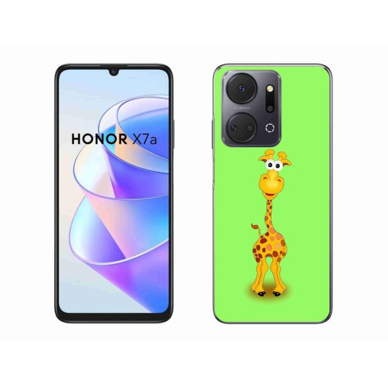 Gélový kryt mmCase na mobil Honor X7a - kreslená žirafa