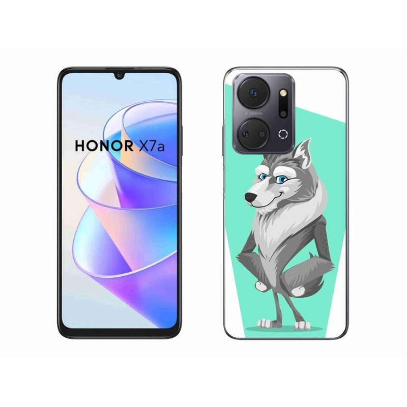 Gélový kryt mmCase na mobil Honor X7a - kreslený vlk