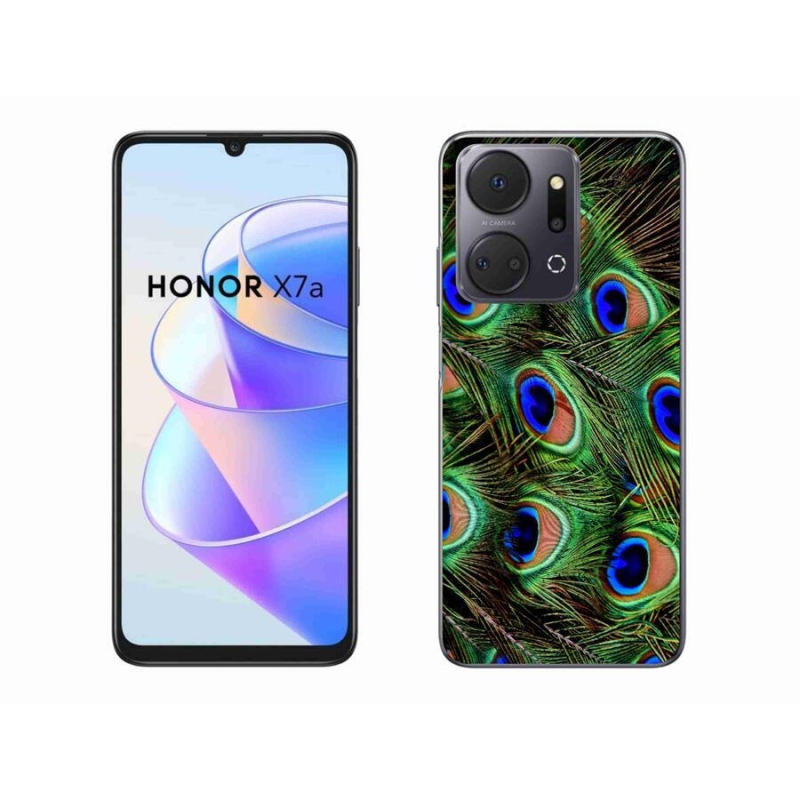 Gélový kryt mmCase na mobil Honor X7a - pávie perie