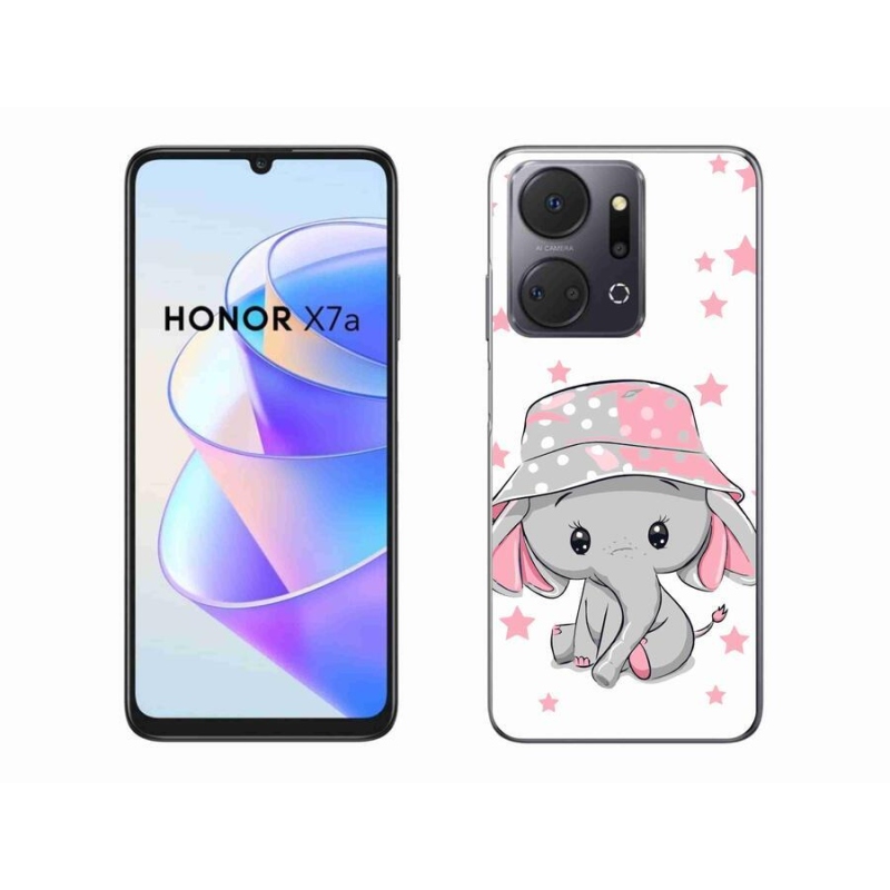 Gélový kryt mmCase na mobil Honor X7a - ružový slon