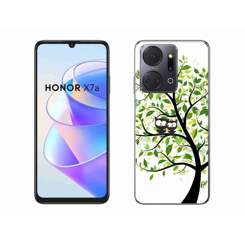 Gélový kryt mmCase na mobil Honor X7a - malej sovy na strome