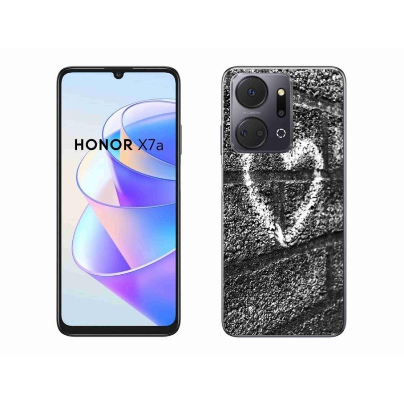 Gélový kryt mmCase na mobil Honor X7a - srdce na stene