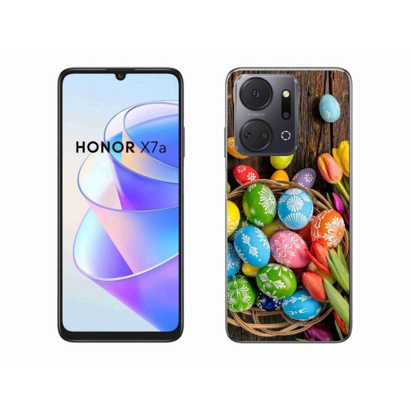 Gélový kryt mmCase na mobil Honor X7a - veľkonočné vajíčka