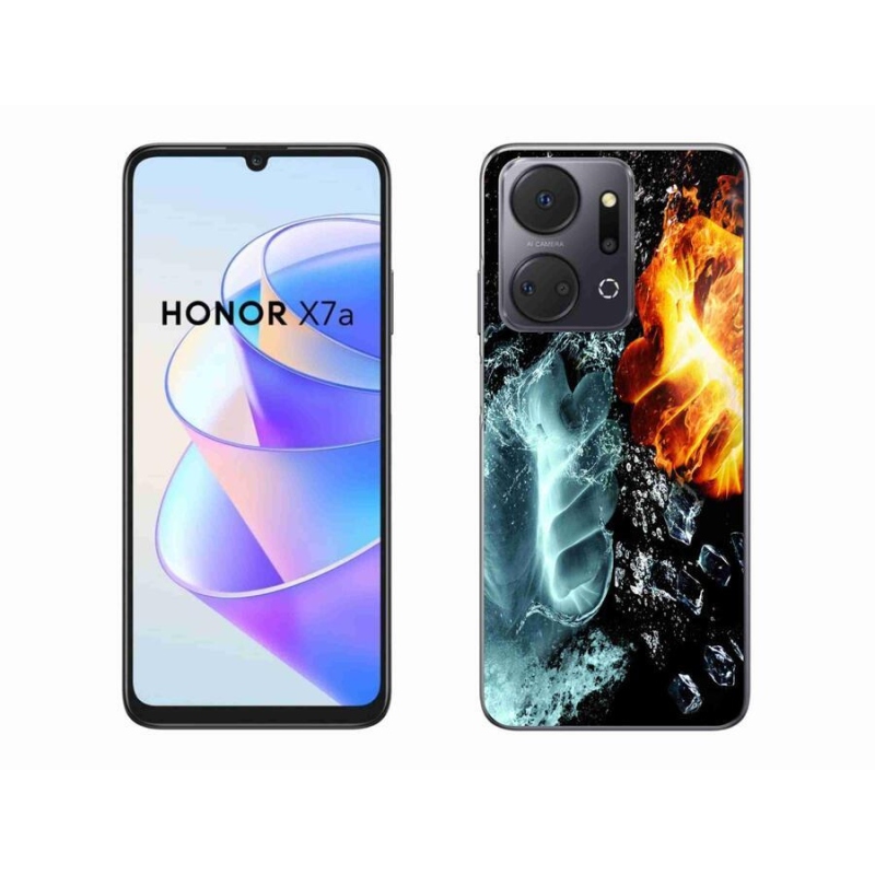 Gélový kryt mmCase na mobil Honor X7a - voda a oheň