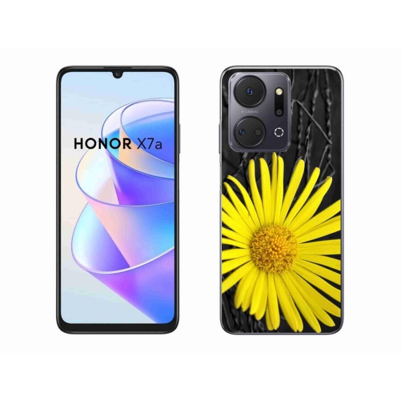 Gélový kryt mmCase na mobil Honor X7a - žltý kvet