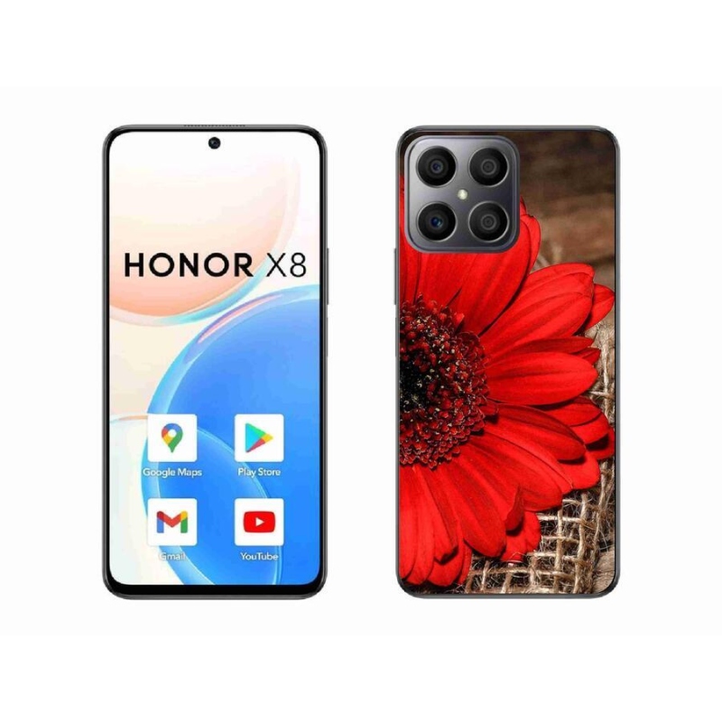 Gélový kryt mmCase na mobil Honor X8 4G - gerbera
