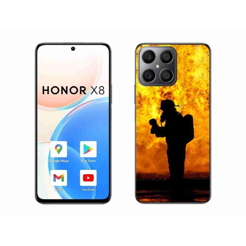 Gélový kryt mmCase na mobil Honor X8 4G - hasič