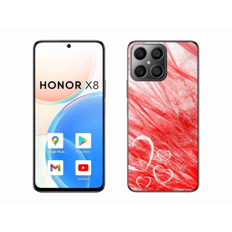 Gélový kryt mmCase na mobil Honor X8 4G - heart