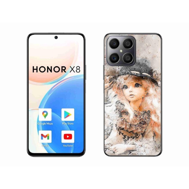 Gélový kryt mmCase na mobil Honor X8 4G - dievčatko s klobúkom