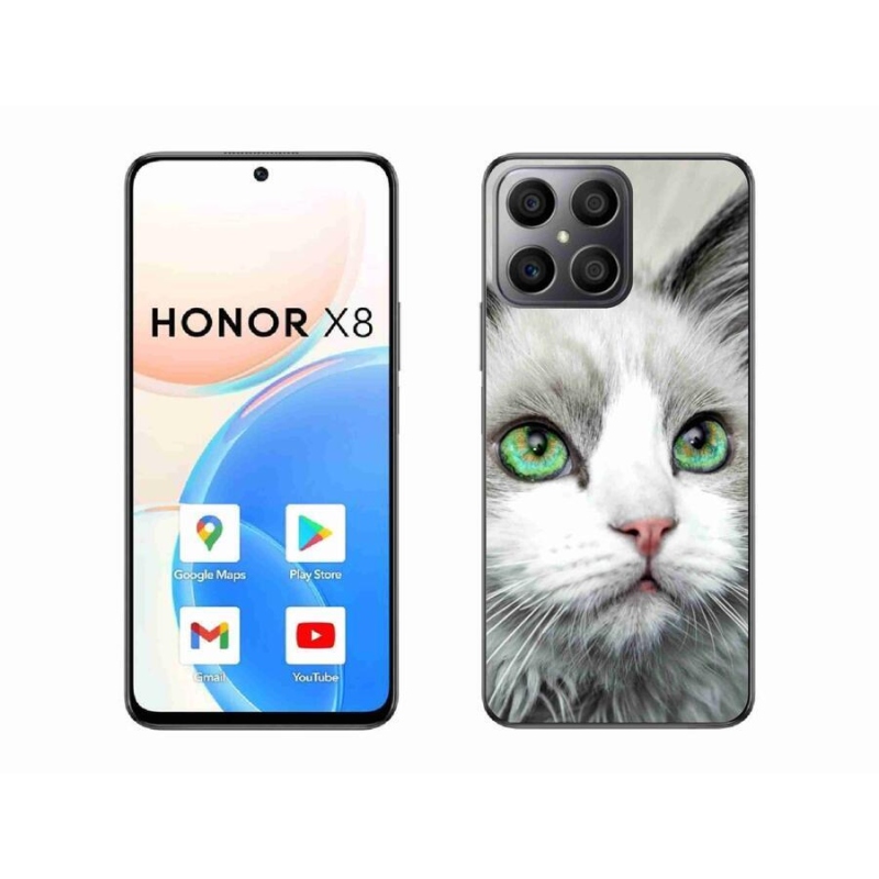 Gélový kryt mmCase na mobil Honor X8 4G - mačacie pohľad