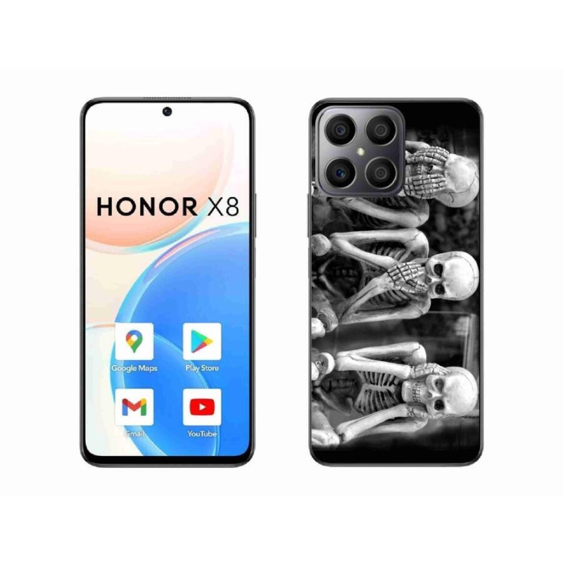 Gélový kryt mmCase na mobil Honor X8 4G - kostlivci