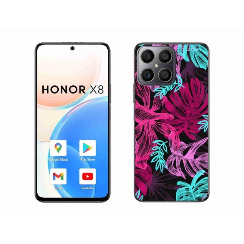 Gélový kryt mmCase na mobil Honor X8 4G - kvety 1