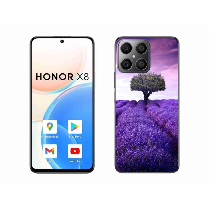 Gélový kryt mmCase na mobil Honor X8 4G - levanduľová lúka