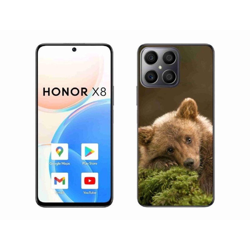 Gélový kryt mmCase na mobil Honor X8 4G - medveď