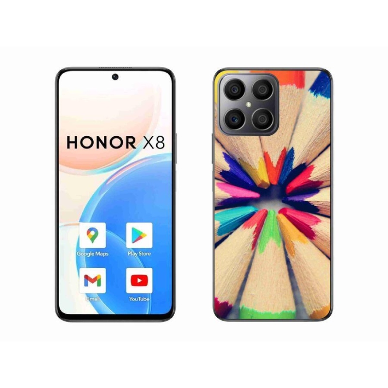 Gélový kryt mmCase na mobil Honor X8 4G - pastelky