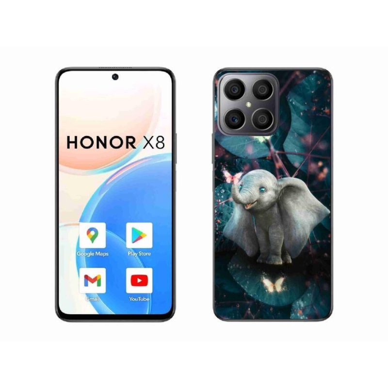 Gélový kryt mmCase na mobil Honor X8 4G - roztomilý slon