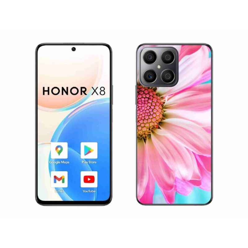 Gélový kryt mmCase na mobil Honor X8 4G - ružová kvetina