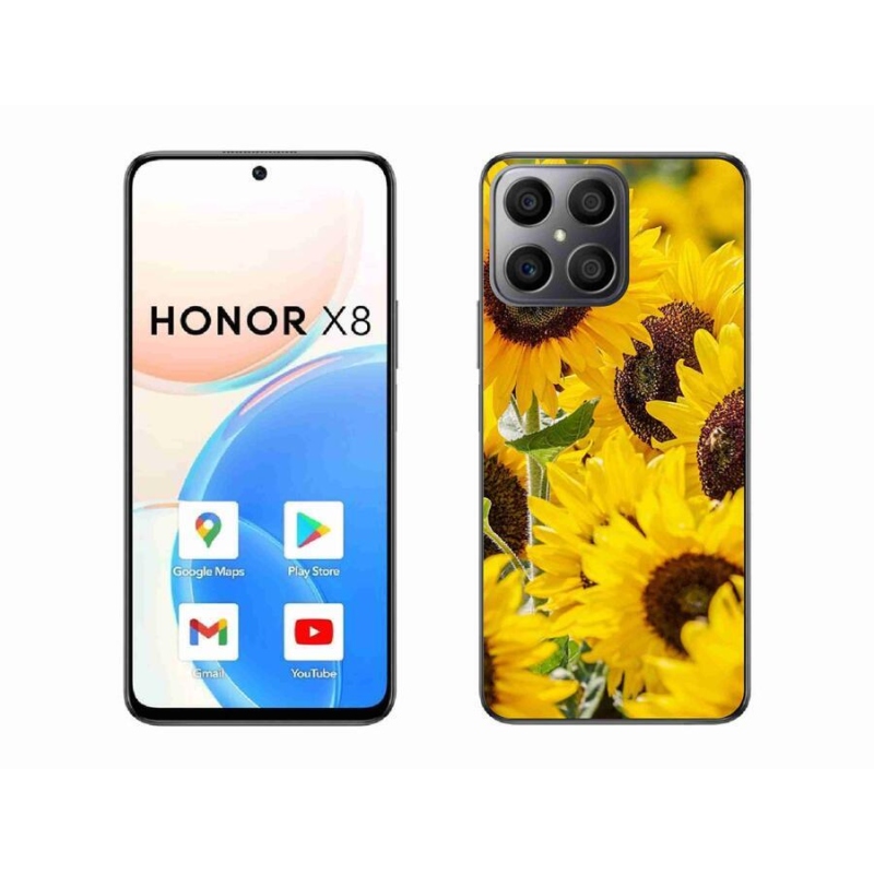 Gélový kryt mmCase na mobil Honor X8 4G - slnečnica