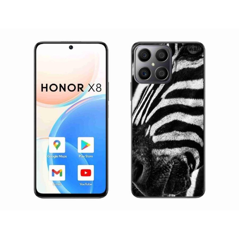 Gélový kryt mmCase na mobil Honor X8 4G - zebra