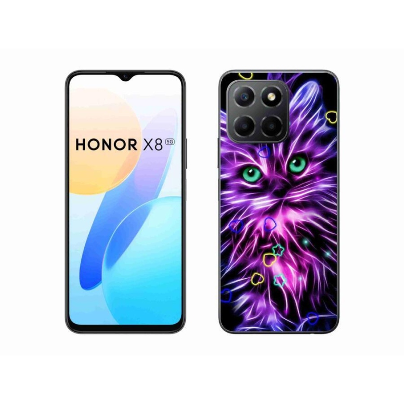 Gélový kryt mmCase na mobil Honor X8 5G/Honor 70 Lite 5G - abstraktná mačka