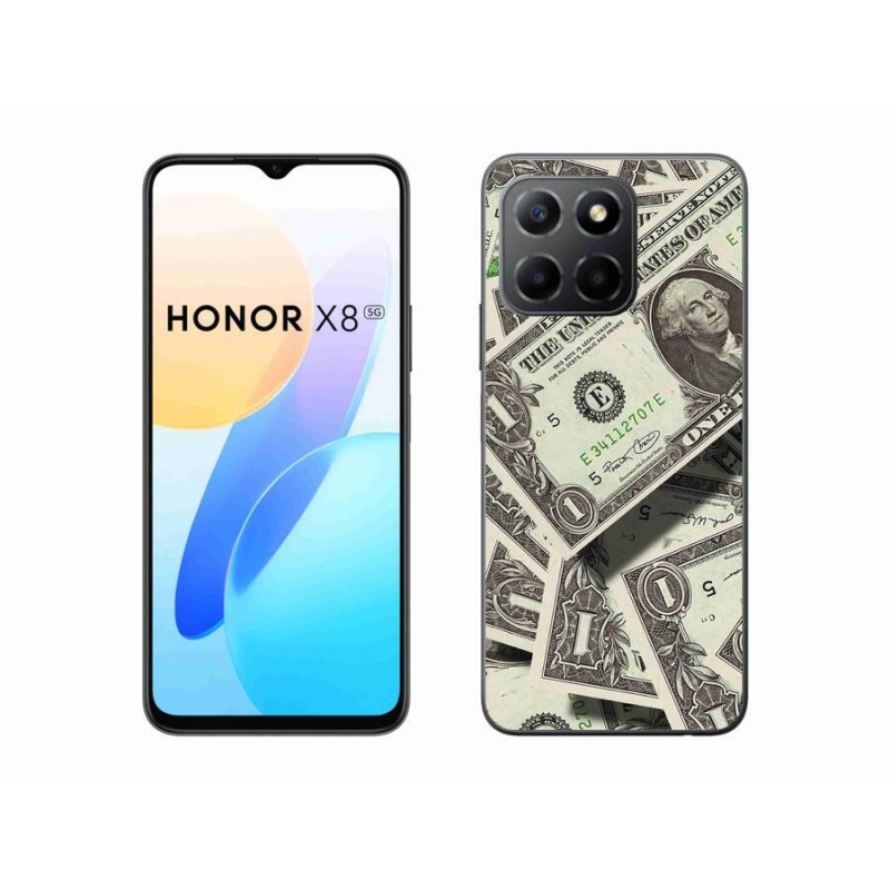Gélový kryt mmCase na mobil Honor X8 5G/Honor 70 Lite 5G - americký dolár