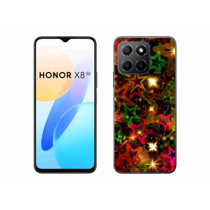Gélový kryt mmCase na mobil Honor X8 5G/Honor 70 Lite 5G - farebné hviezdičky