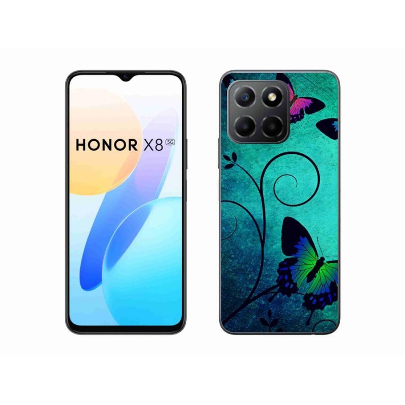 Gélový kryt mmCase na mobil Honor X8 5G/Honor 70 Lite 5G - farební motýle