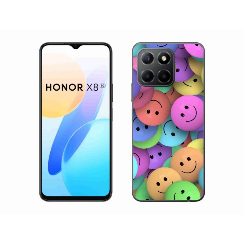 Gélový kryt mmCase na mobil Honor X8 5G/Honor 70 Lite 5G - farební smajlíci