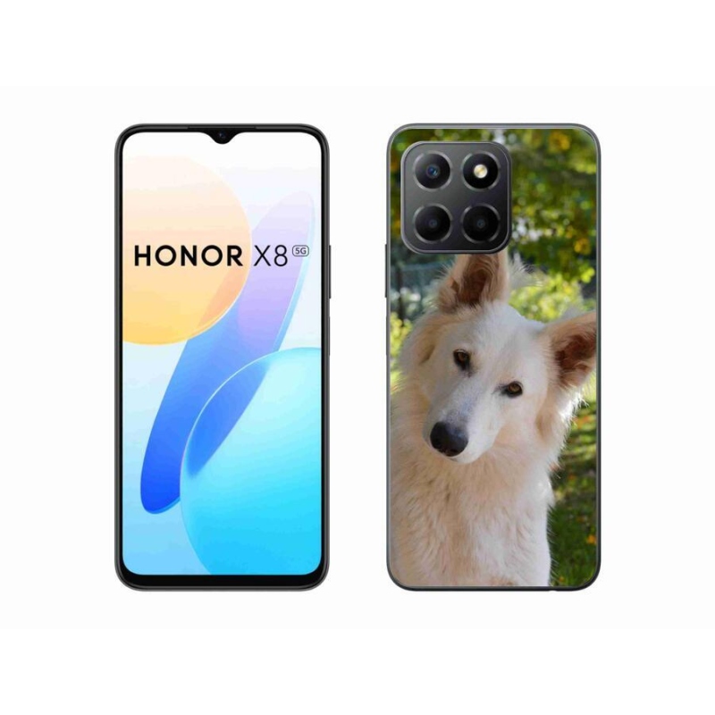 Gélový kryt mmCase na mobil Honor X8 5G/Honor 70 Lite 5G - biely švajčiarsky ovčiak 1