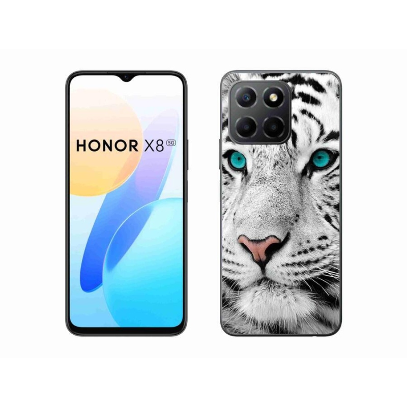 Gélový kryt mmCase na mobil Honor X8 5G/Honor 70 Lite 5G - biely tiger