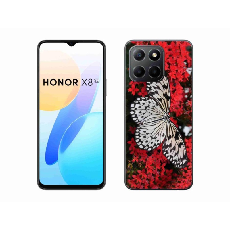 Gélový kryt mmCase na mobil Honor X8 5G/Honor 70 Lite 5G - čiernobiely motýľ 1