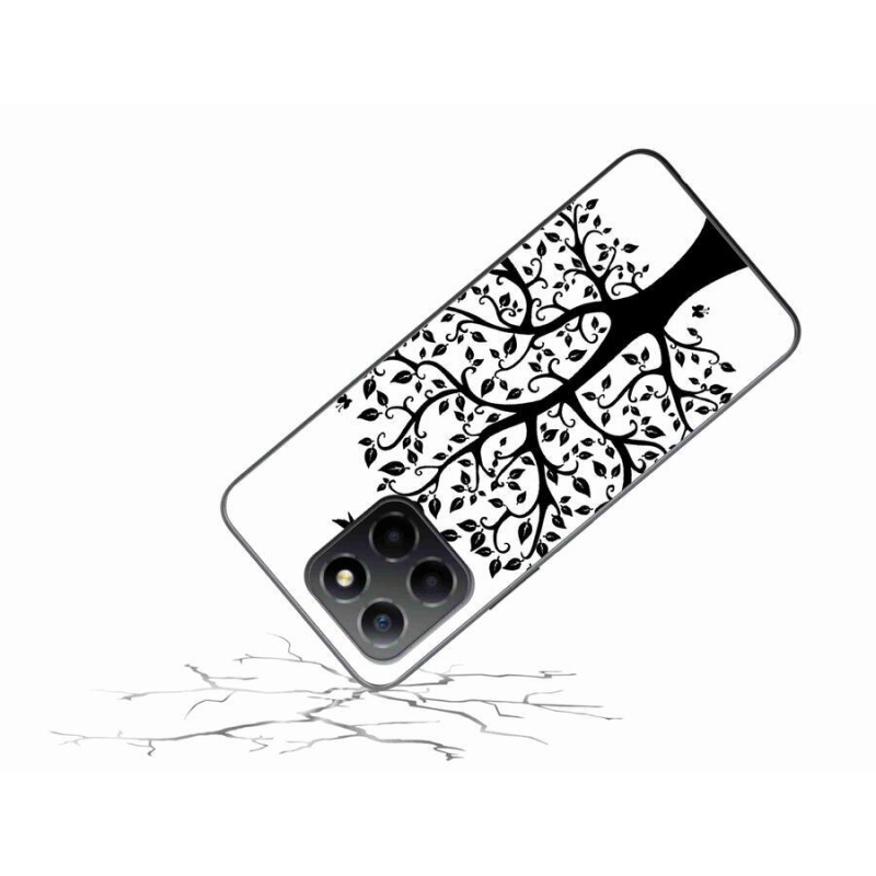 Gélový kryt mmCase na mobil Honor X8 5G/Honor 70 Lite 5G - čiernobiely strom
