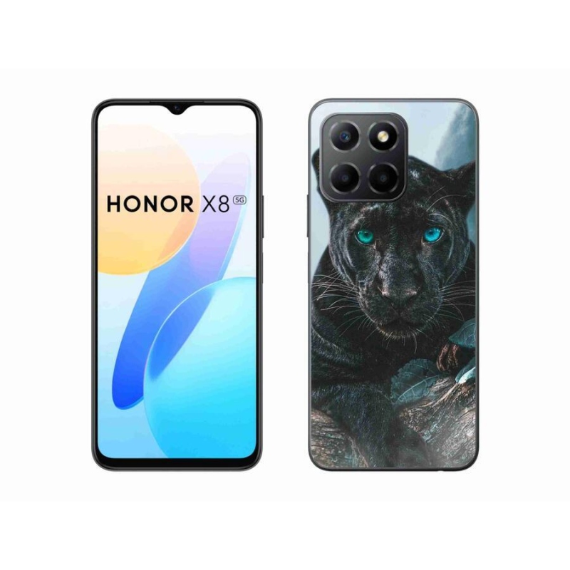 Gélový kryt mmCase na mobil Honor X8 5G/Honor 70 Lite 5G - čierny panter