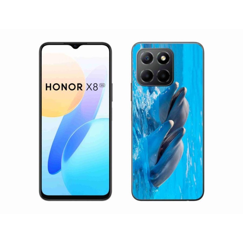 Gélový kryt mmCase na mobil Honor X8 5G/Honor 70 Lite 5G - delfíny