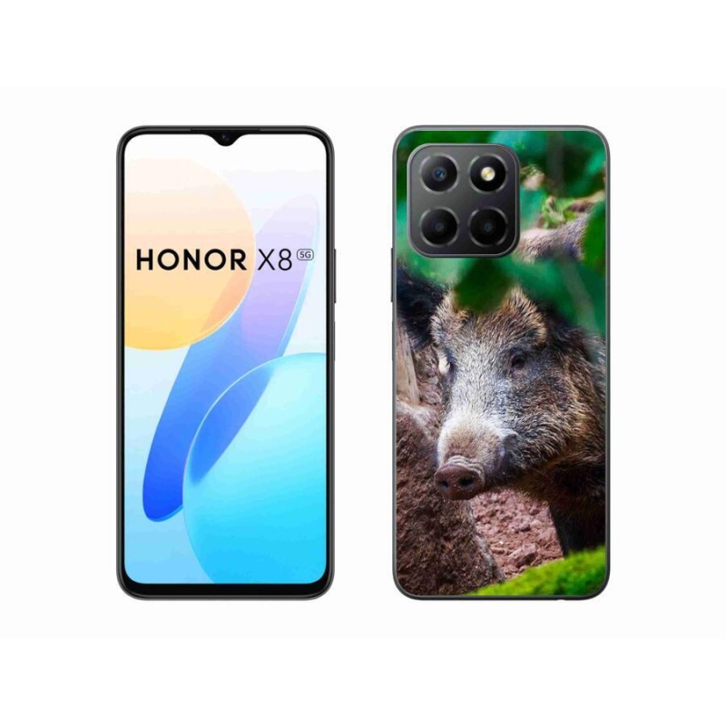 Gélový kryt mmCase na mobil Honor X8 5G/Honor 70 Lite 5G - divoké prasa