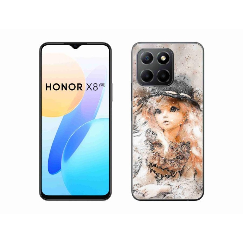 Gélový kryt mmCase na mobil Honor X8 5G/Honor 70 Lite 5G - dievčatko s klobúkom