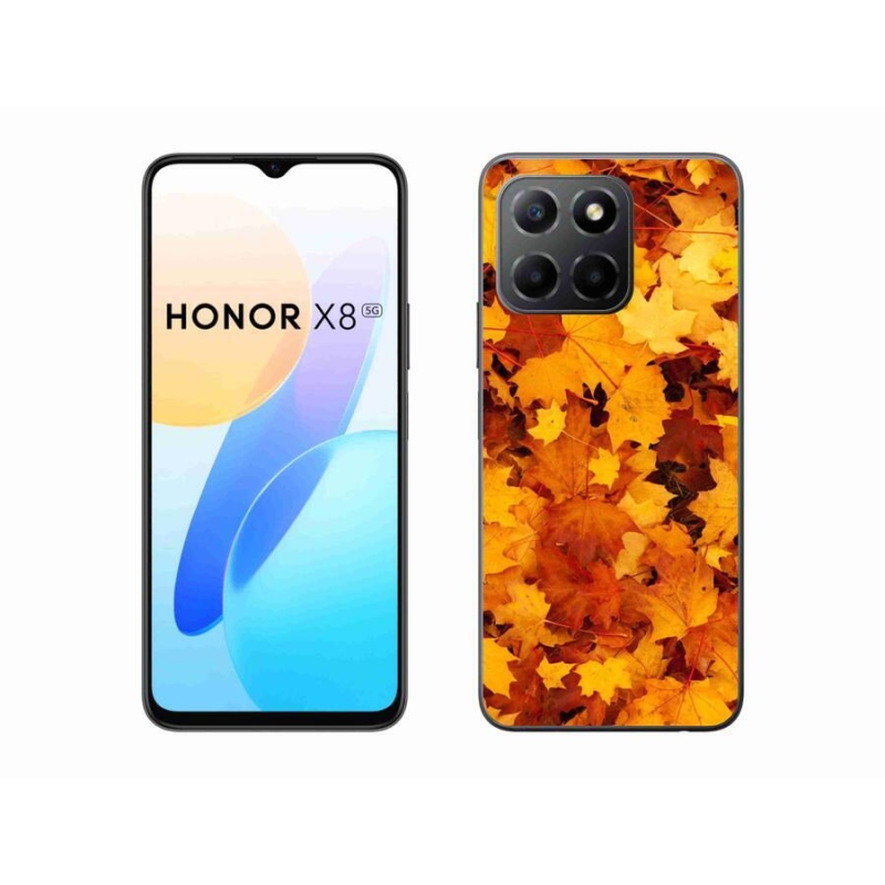 Gélový kryt mmCase na mobil Honor X8 5G/Honor 70 Lite 5G - javorové listy