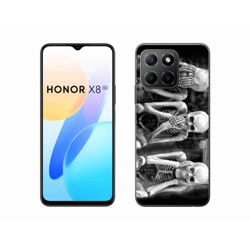 Gélový kryt mmCase na mobil Honor X8 5G/Honor 70 Lite 5G - kostlivci