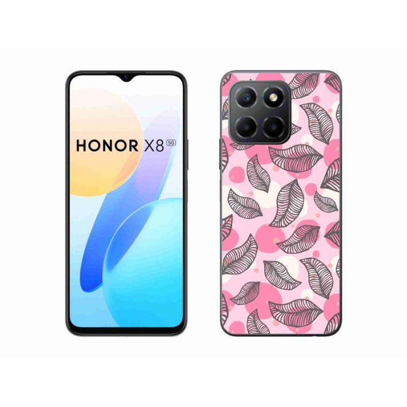 Gélový kryt mmCase na mobil Honor X8 5G/Honor 70 Lite 5G - kreslené padajúce listy