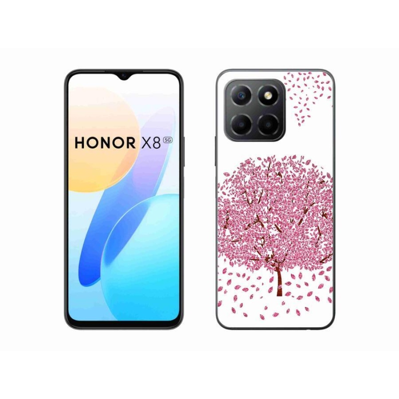 Gélový kryt mmCase na mobil Honor X8 5G/Honor 70 Lite 5G - kreslený strom s listami